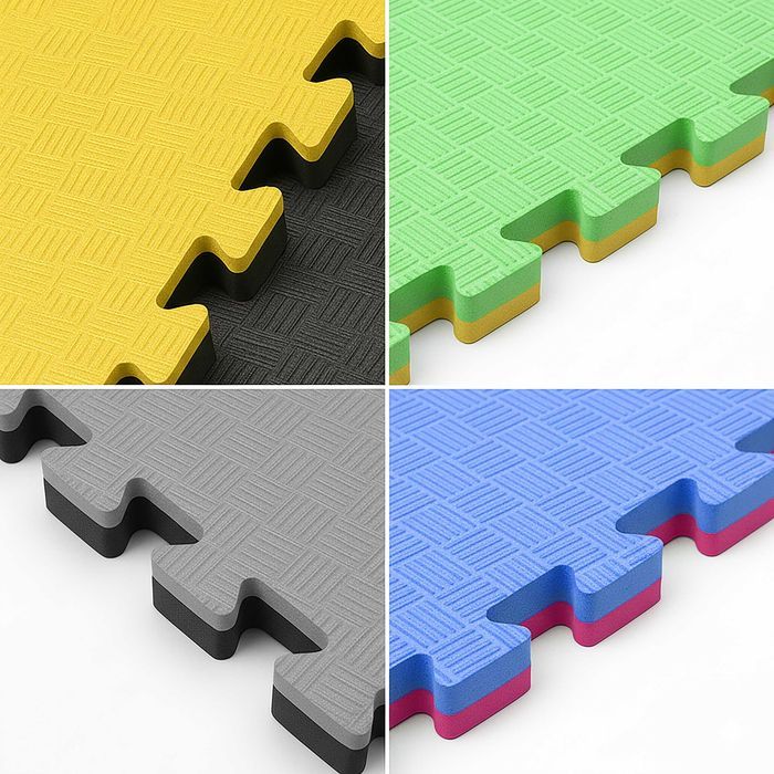 Mata Puzzle EVA 1x1m 4cm Grube Puzzel Pod Basen Sprzęt Siłownia Fitness Crossfit Pod Atlas Ławkę Obciążenia Ochrona Podłogi Sale Kickboxing Muay Thai