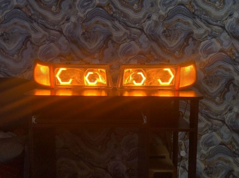 Фары  ваз 2110, 2112. Ланос, Дхо галочки. Установка линз.