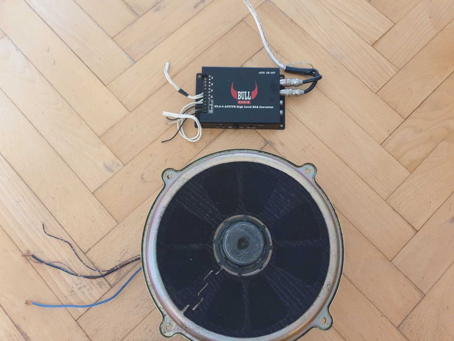 Głośnik basowy subwoofer Bosse + konwerter sygnału BULL