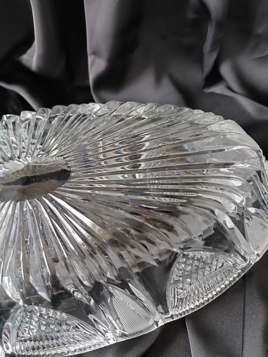 Ваза «Ладья» велика з кришталю фруктівниця