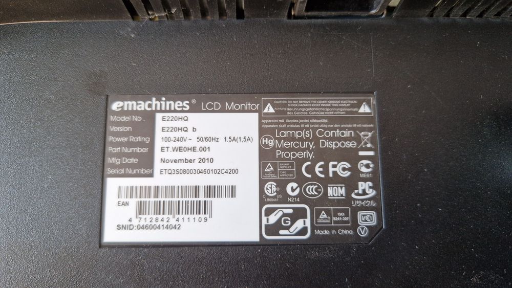 Монітор комп'ютер 22 дюйма відео