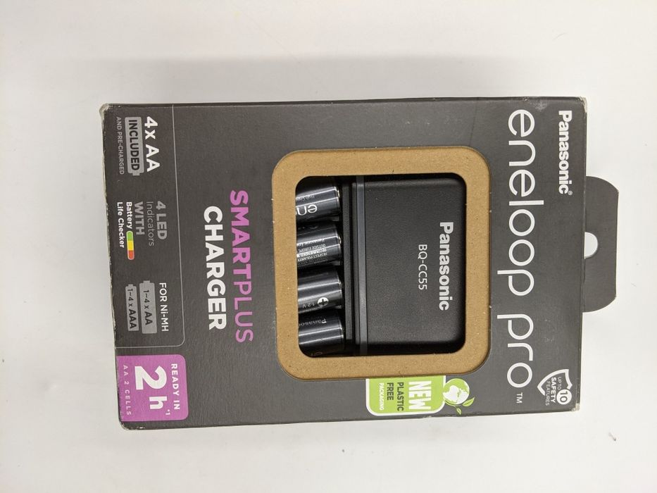 Nowy Ładowarka Panasonic Eneloop BQ-CC55+ 4 x R6/AA Eneloop Pro 2500 m