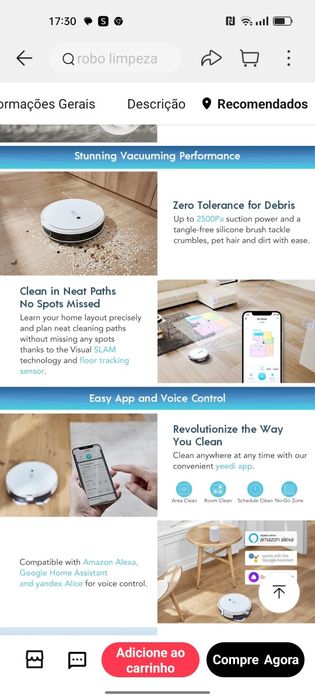 Aspirador robot  com Mop station