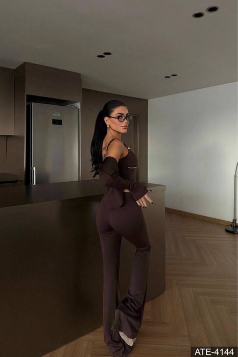 Костюм трійка/ костюм жіночий/ кофта+ топ+ палаццо