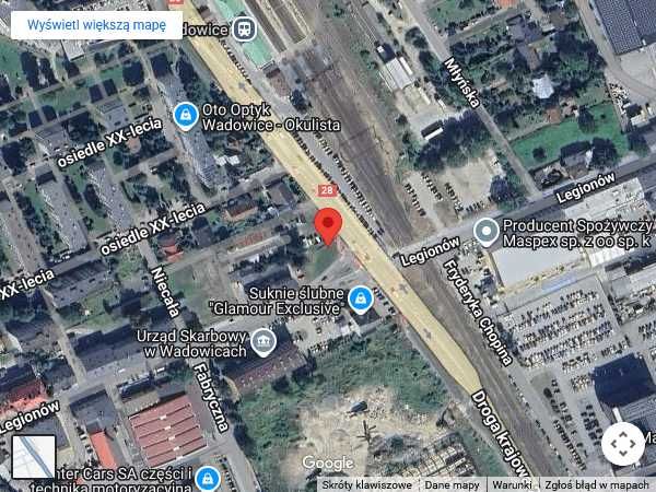 Reklama Billboard Wadowice centrum miasta - Wydruk montaż oświetlenie