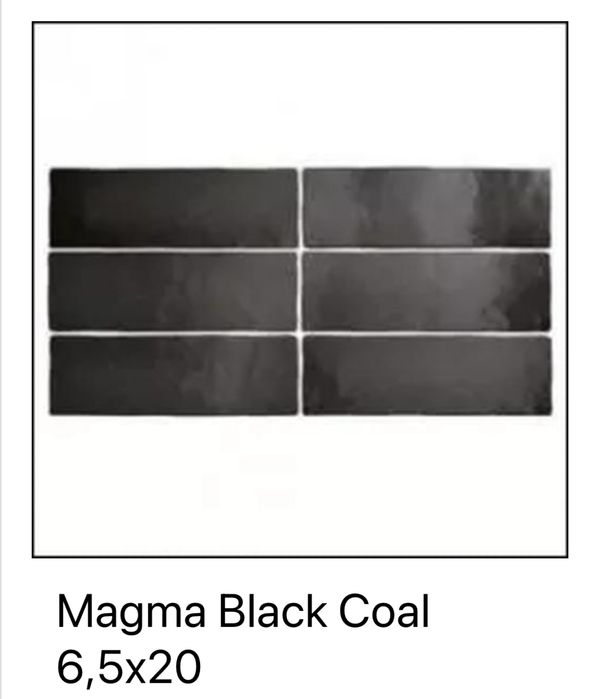 Płytki Magma black Coal 6,5x20 nowe