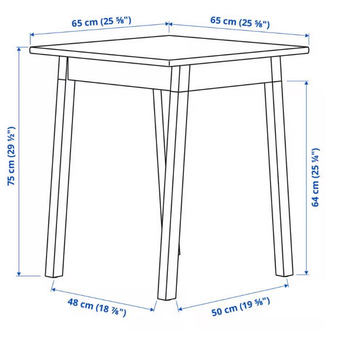 Mesa cozinha IKEA PINNTORP + 3 cadeiras TEODORES