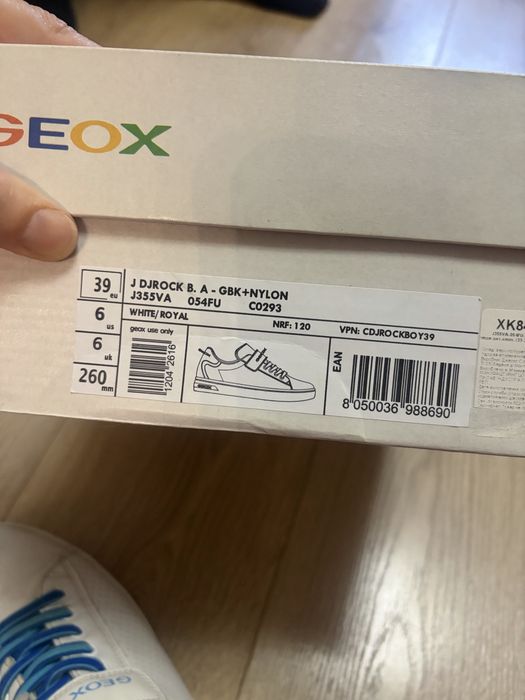 Кросівки geox, кеди для хлопчика, розмір 39