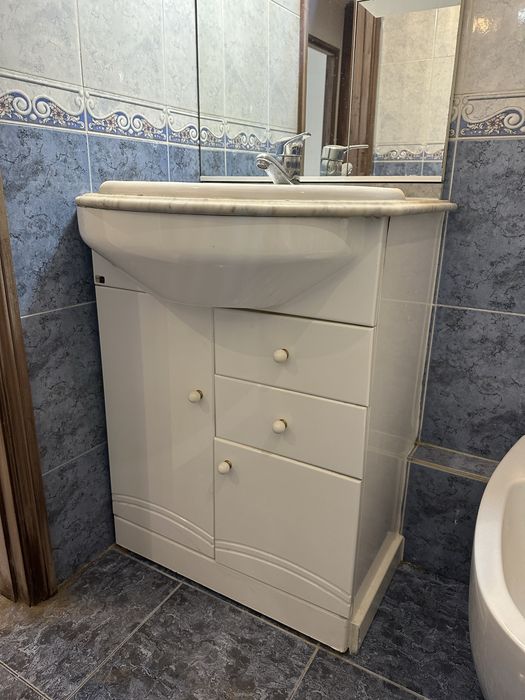 Conjunto Completo de WC – Sanita, Bidé, Lavatório e Espelho