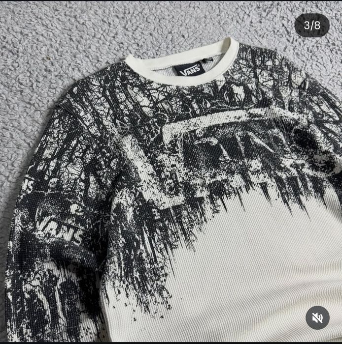 Оригінальний лонгслів Vans з принтом , розмір  L