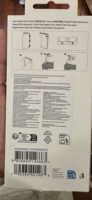 Capa transparente S25 ultra magnética nova