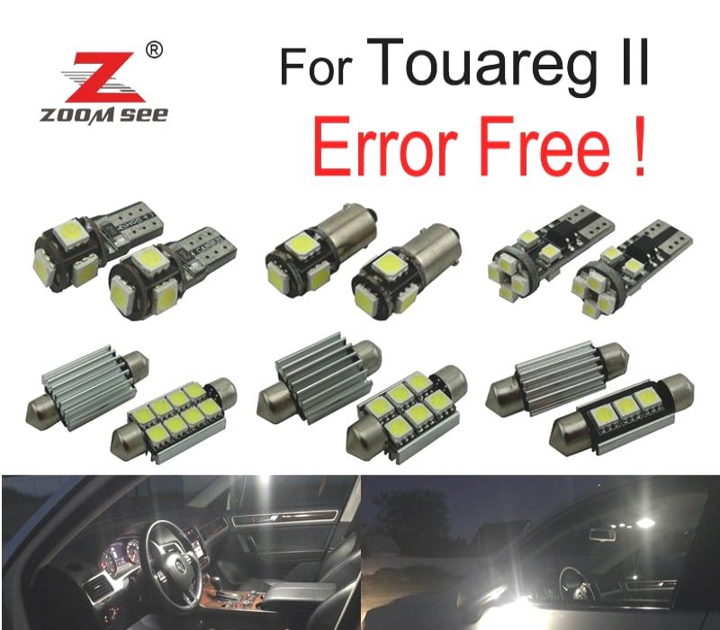 KIT COMPLETO DE 23 LÂMPADAS LED INTERIOR PARA TOUAREG II 7P 7P5 7P6 10-