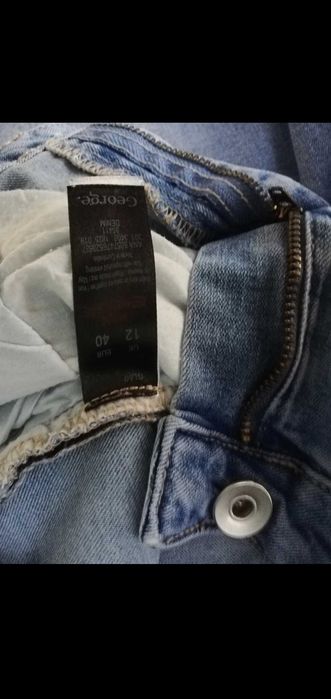 Jeansy niebieskie George straight/slim 40