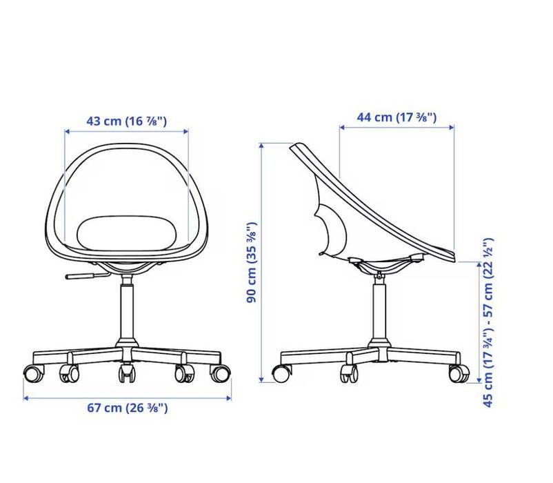 2 Cadeiras para escritório IKEA