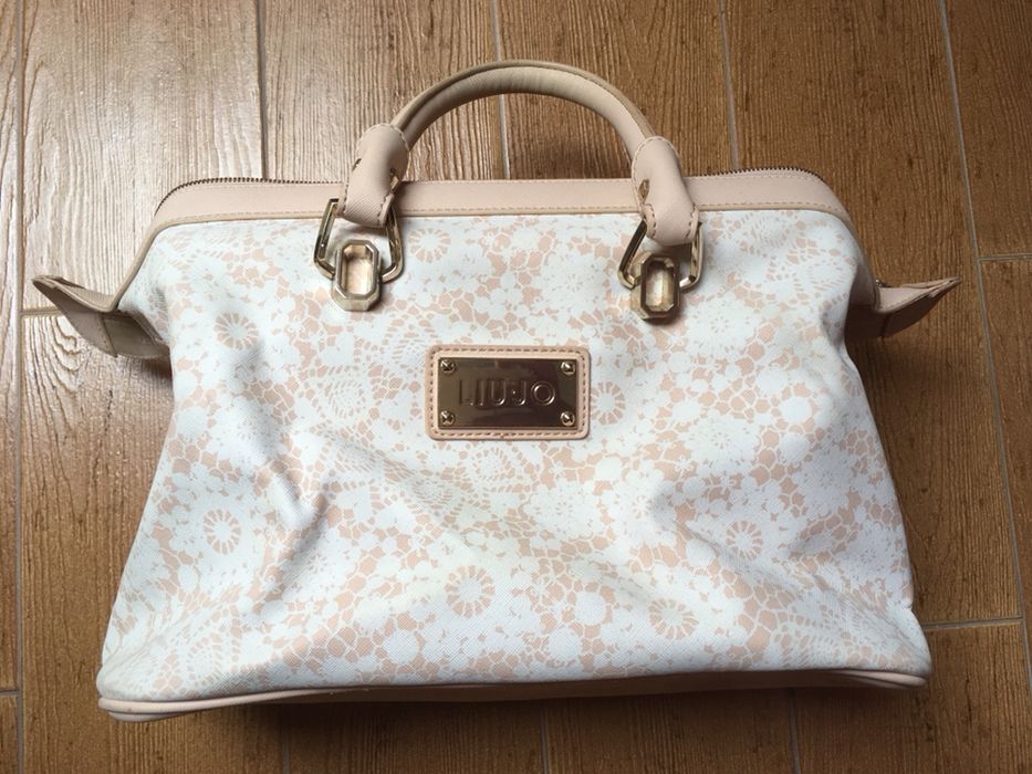Mala carteira liu jo rosa branco