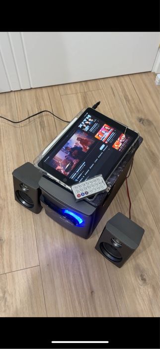 Акустична система 2.1 з сабвуфером USB FM пульт (для ПК та ТВ)