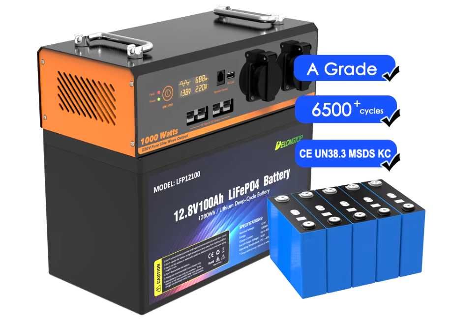 зарядная станция Lifepo4 1000W 100Ah 220V  инвертор