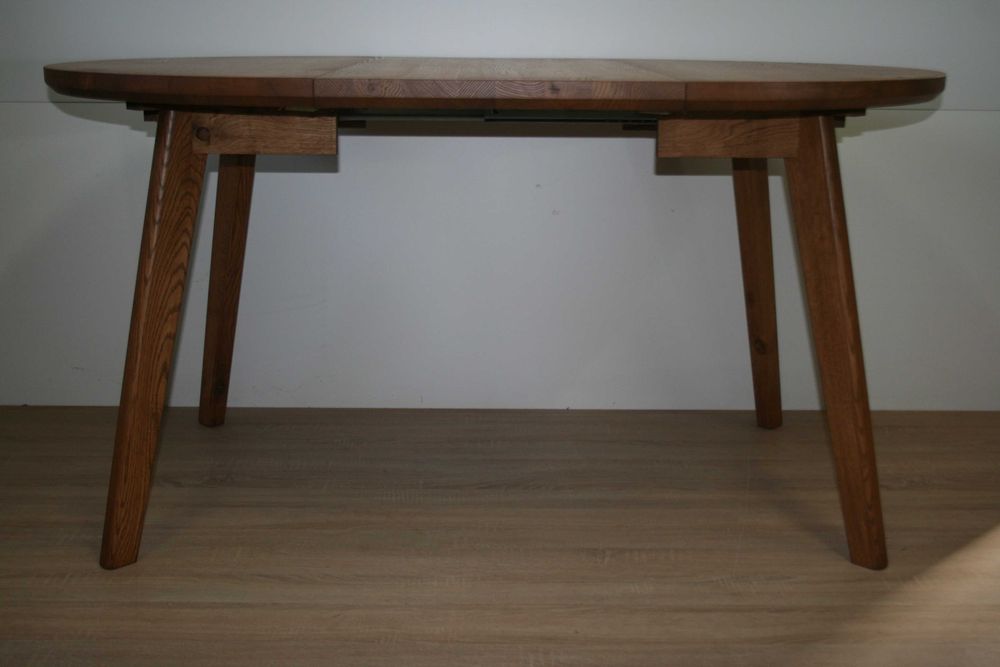 Stół okrągły dębowy rozkładany ( lity dąb) LOFT