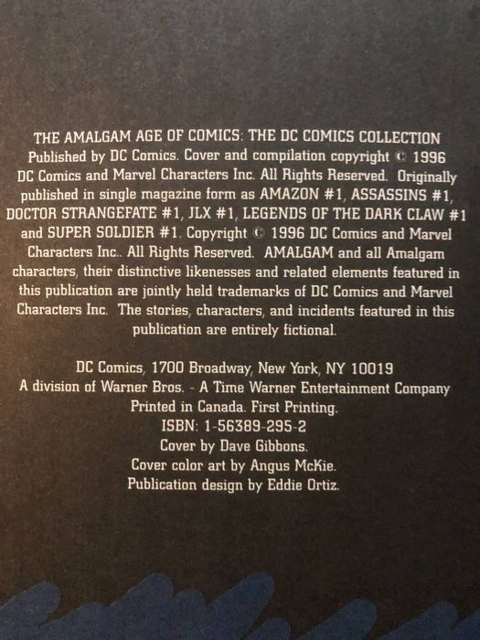 Комікс "The AMALGAM age of COMICS" перше видання 1996 року