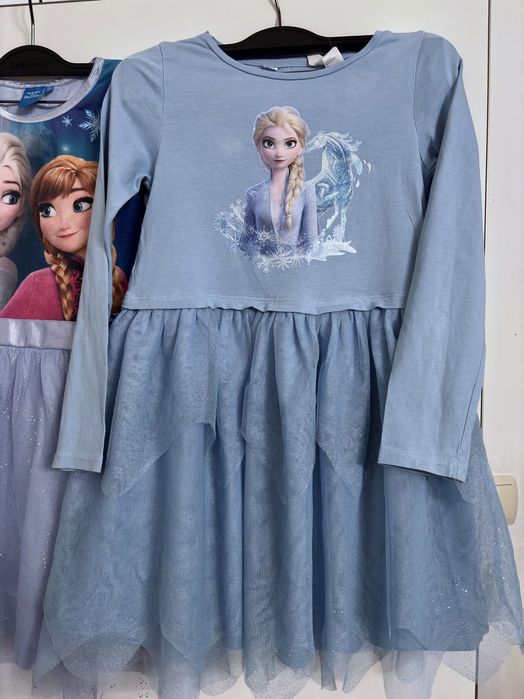 Elsa, Elza, Frozen, Kraina Lodu 2 sukienki 116 122