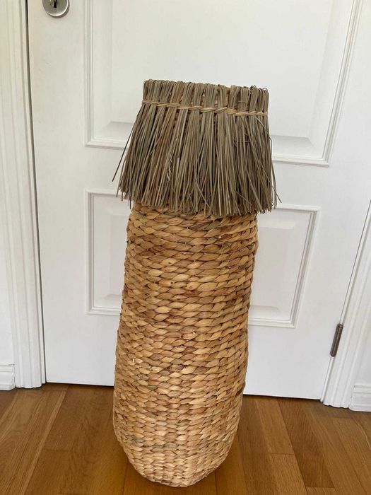 Vaso 23 x 23 x 82 cm Natural Fibra natural - NOVO