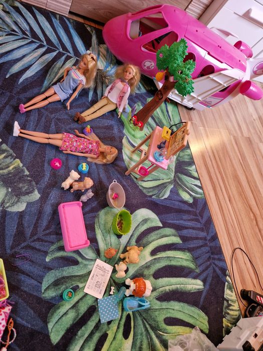 Samolot Barbie+zestawy +lalki