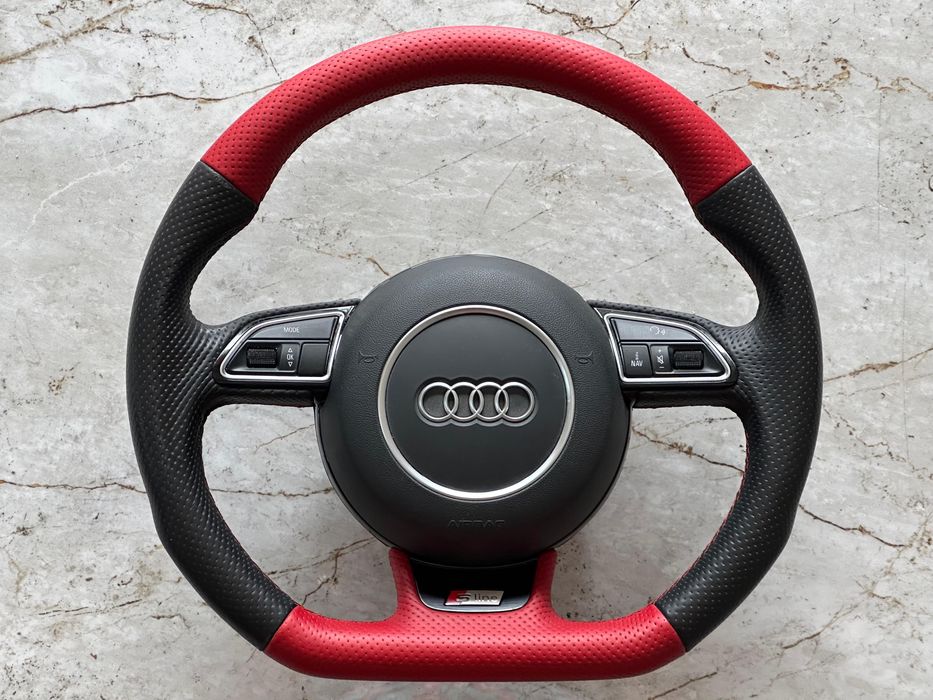 Kierownica ścięta z airbag RS4 exclusive! Oryginał! Pasuje do a3 a4 a5