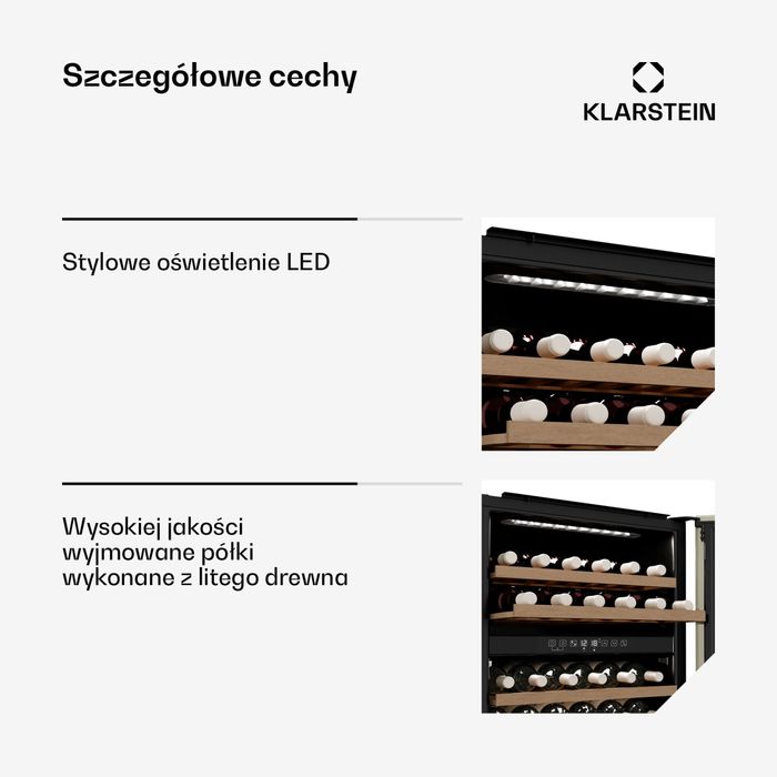 Nowa Winiarka Chłodziarka Lodówka na Wino Retro Klarstein Victoria 36