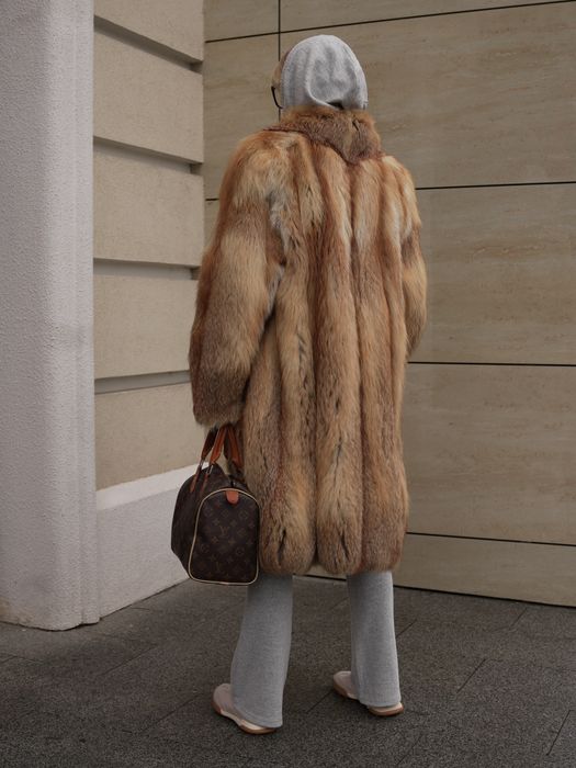 Вінтажна шуба з лиси