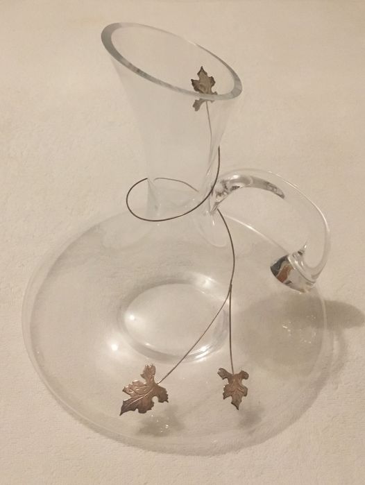 Decanter em cristal com apliques em prata426077693988710402