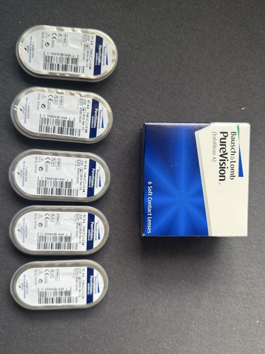 Soczewki miesieczne +2,5 Baush&Lomb PureVision