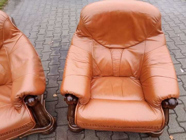 комплект кутик диван і два крісла шкіра натуральна
