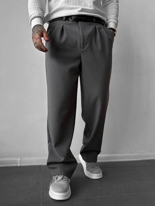 Широкі чоловічі брюки Baggy Мужские чёрные штаны Old Money