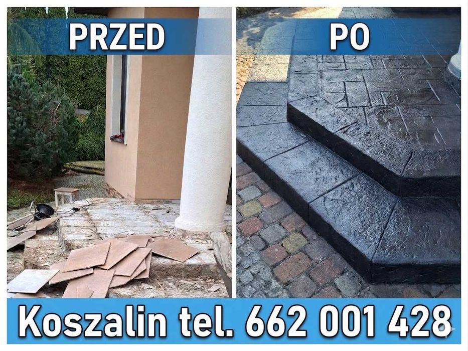 Remonty balkonów - tarasów – schodów -Beton stemplowany na lata.