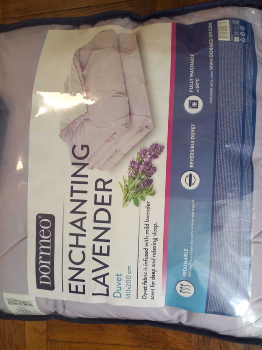 Продам одеяло DORMEO 140×200. Цвет лаванды.