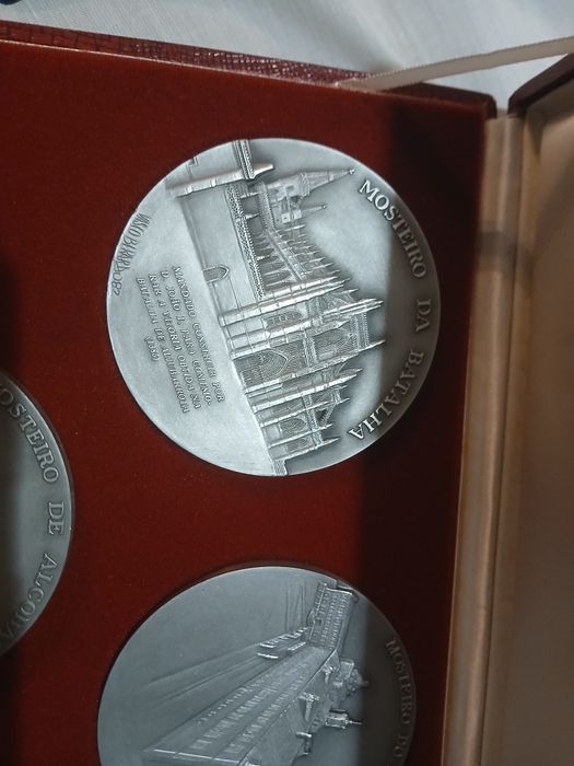 Medalhas monumentos Portugal Estanho