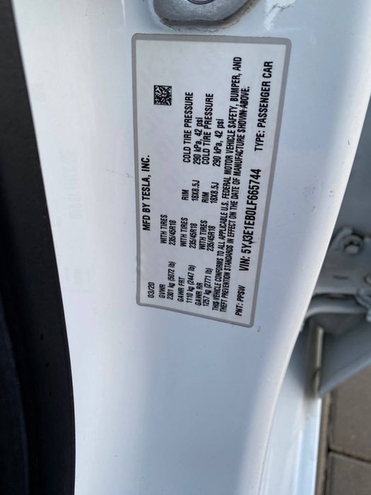 Тесла 3 , Long Range 2020 рік Повний привід