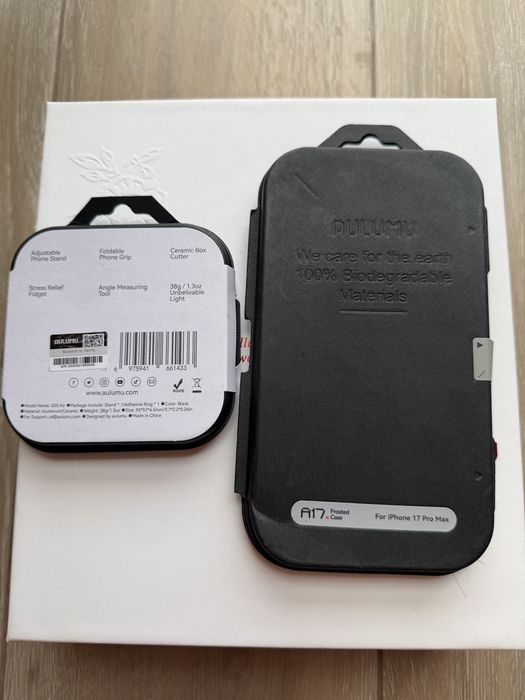 AULUMU A17 Frosted Case for iPhone 17 Pro Max + Магнитная подставка G05 Air Next-Gen Hi-Per