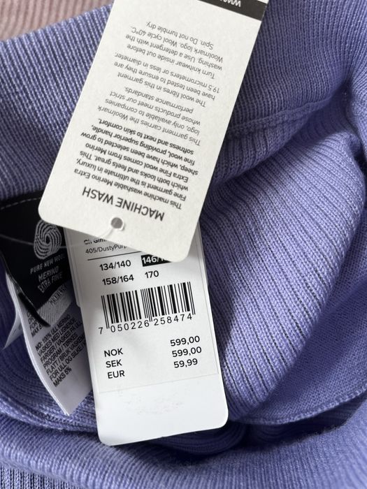 Spodnie dresowe 100% merino Cubus prazek xs/s/M fiolet liliowe