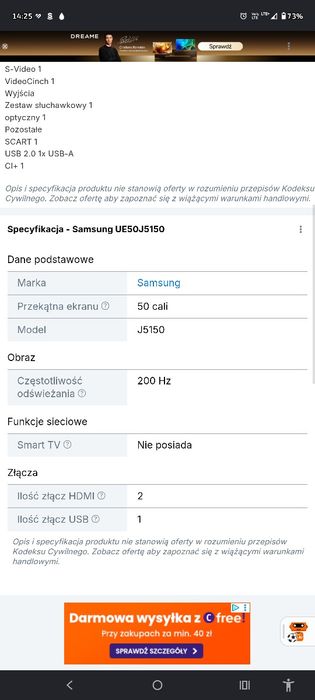 TV Samsung 50cali