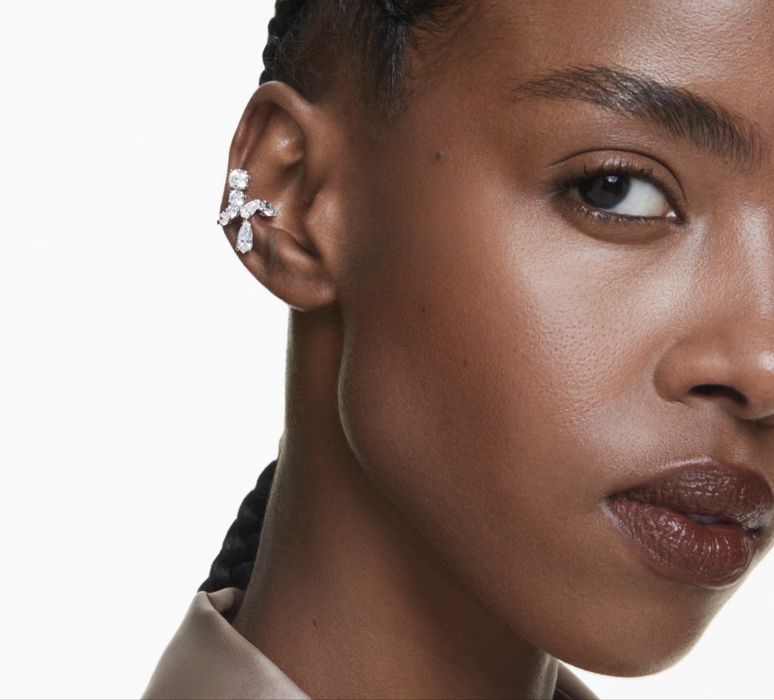 Кафф, сережки кліпси Swarovski 2 шт!