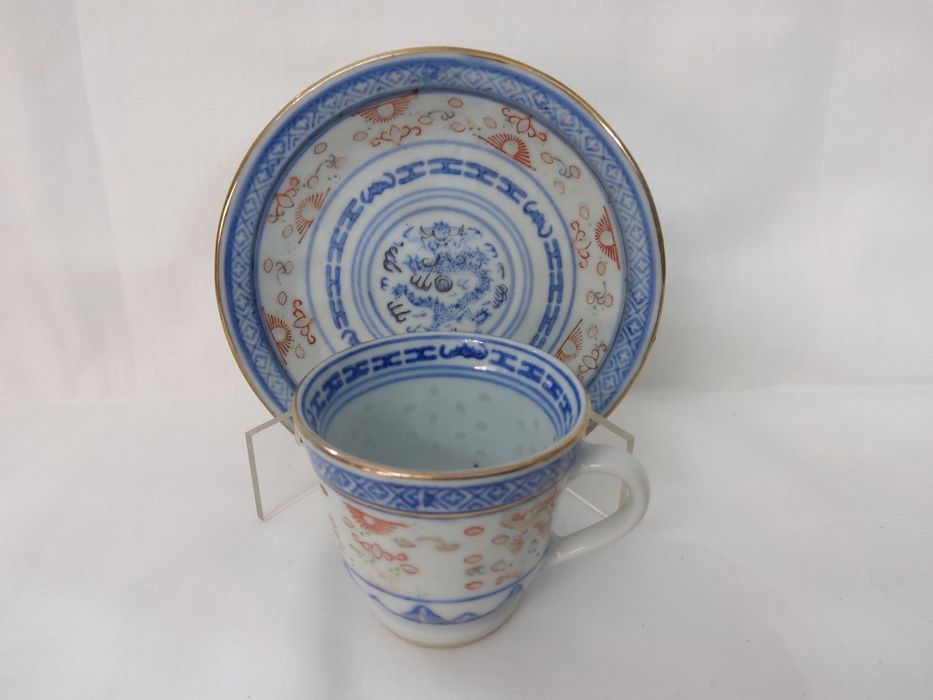 6 CHAVENAS DE CAFE chinesas BAGO DE ARROZ , dos anos 50/60