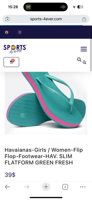 Havaianas шльопанці 39 - 40 розмір