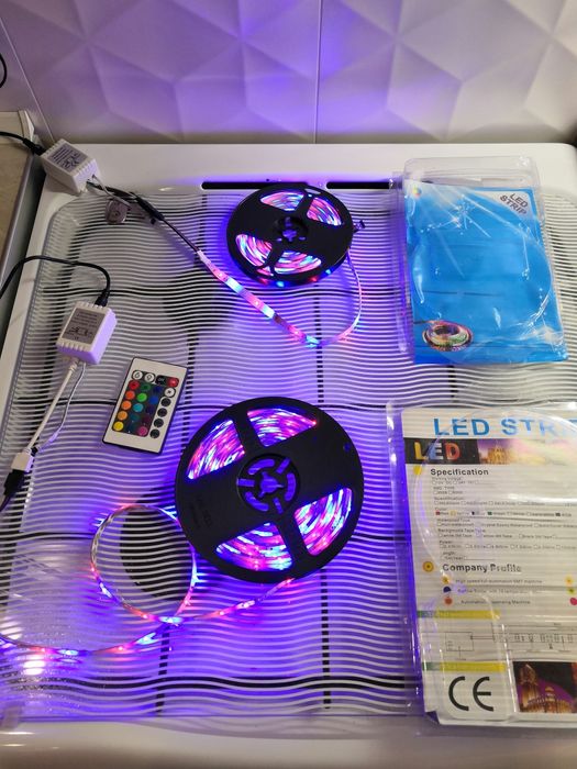 Dwie Nowe Taśmy LED RGB 2x 5m. Gaming room.