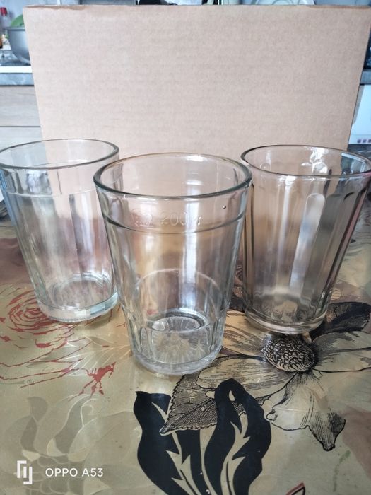 Граненые стаканы,объем 0,200 мл и 250мл