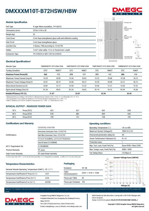 Painéis Solares DMEGC 580W — Novos e Selados!64284523606274122
