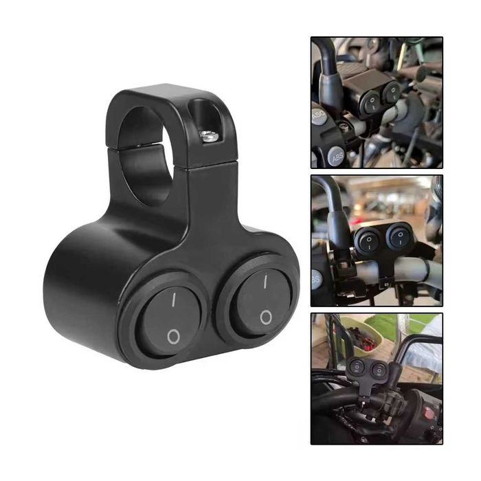 Interruptor alumínio duplo 2 posições - I e Off moto 22 mm