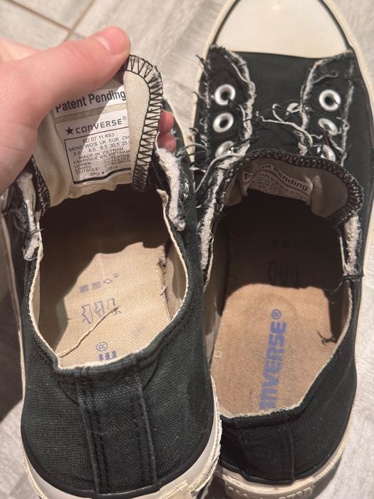 Trampki krótkie niskie NIEsznurowane CONVERSE 39,5 25cm AllStar czarne