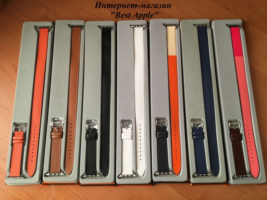 Кожаный Ремешок Apple Watch Double Tour Hermes для Apple Watch 40/42mm