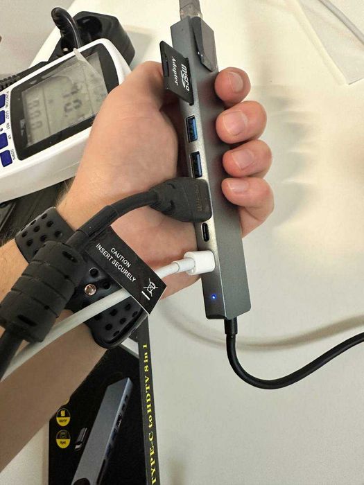 USB-C HUB 8в1 | HDMI 4K + LAN + PD | Для MacBook / Ноутбука / Телефона | Перевірено